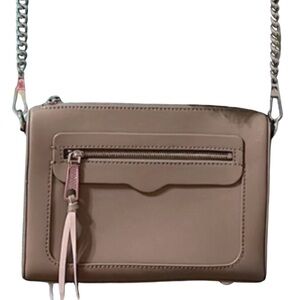 Rebecca Minkoff - Taupe Saffiano Leather Crossbody Bag